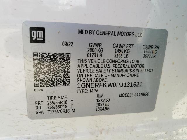 1GNERFKW0PJ131621 Chevrolet Traverse L 13