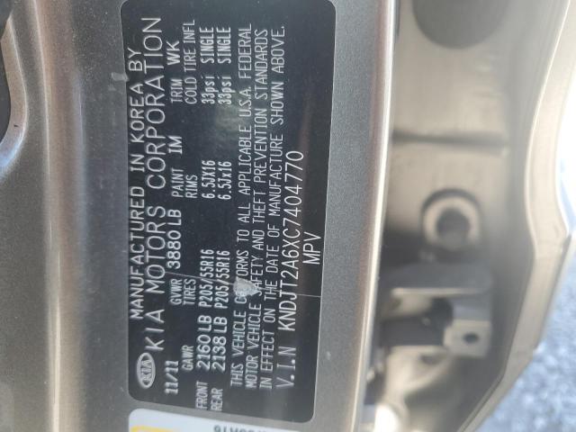 2012 Kia Soul + VIN: KNDJT2A6XC7404770 Lot: 58002844