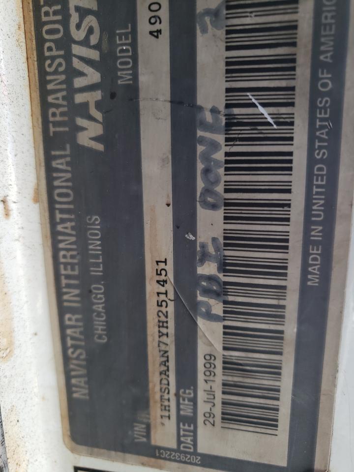 1HTSDAAN7YH251451 2000 International 4000 4900