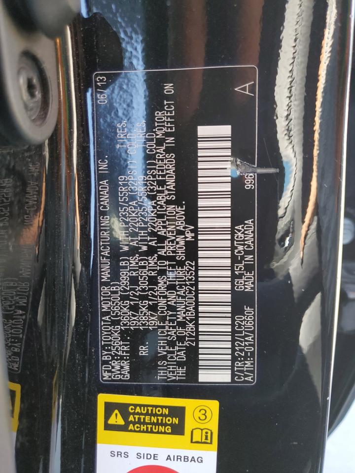 2T2BK1BA0DC213522 2013 Lexus Rx 350 Base