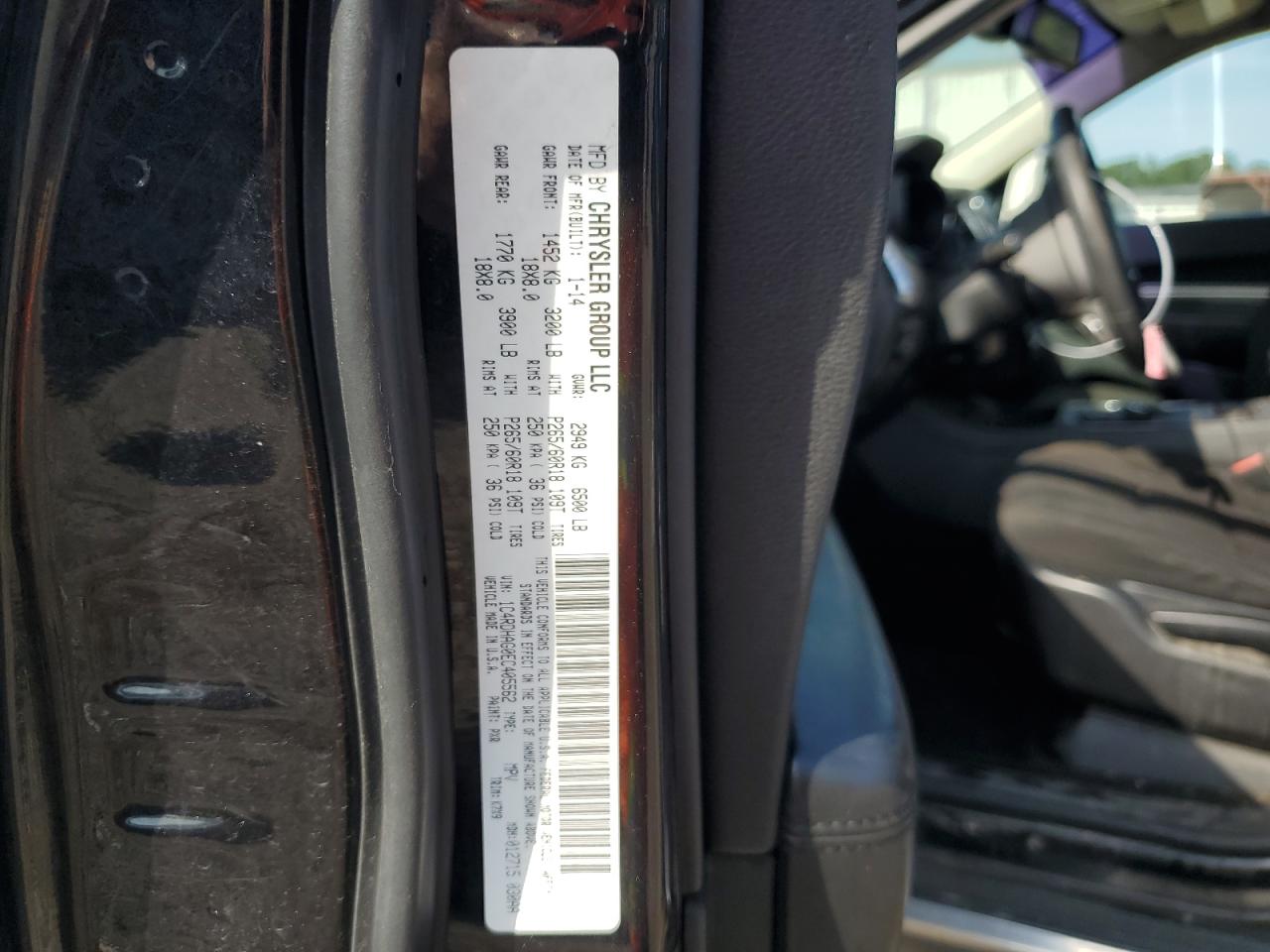 1C4RDHAG0EC405562 2014 Dodge Durango Sxt