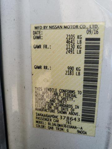 2017 NISSAN MAXIMA 3.5 - 1N4AA6AP0HC378643