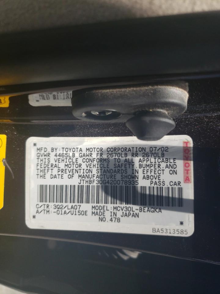 JTHBF30G420078935 2002 Lexus Es 300