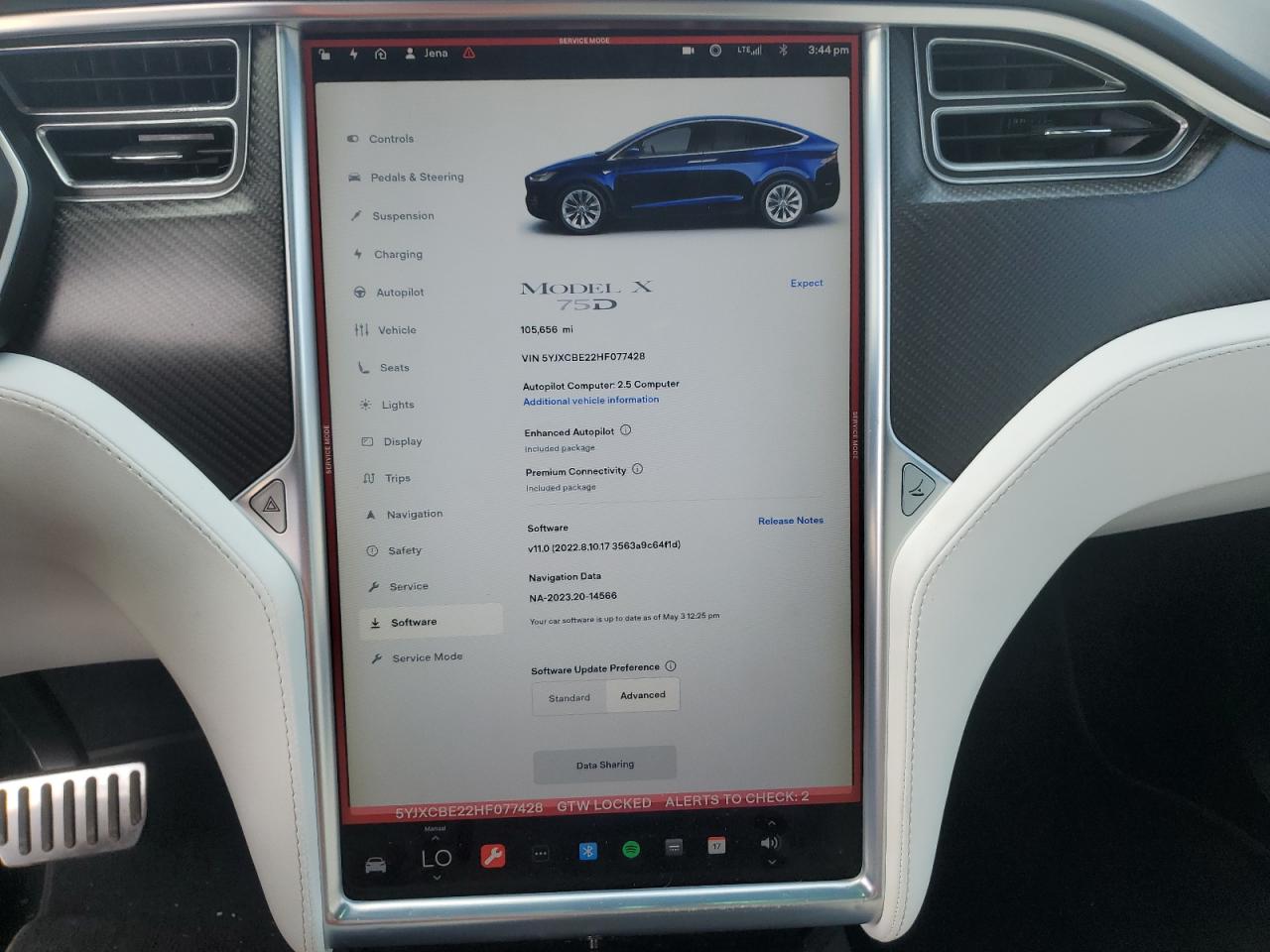 5YJXCBE22HF077428 2017 Tesla Model X