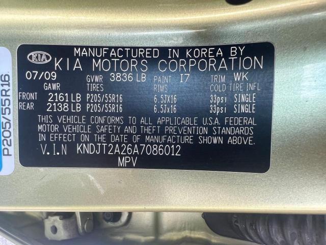 2010 Kia Soul + VIN: KNDJT2A26A7086012 Lot: 58176624