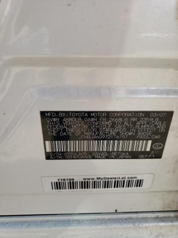 2007 Lexus Es 350 VIN: JTHBJ46G972116151 Lot: 58078484