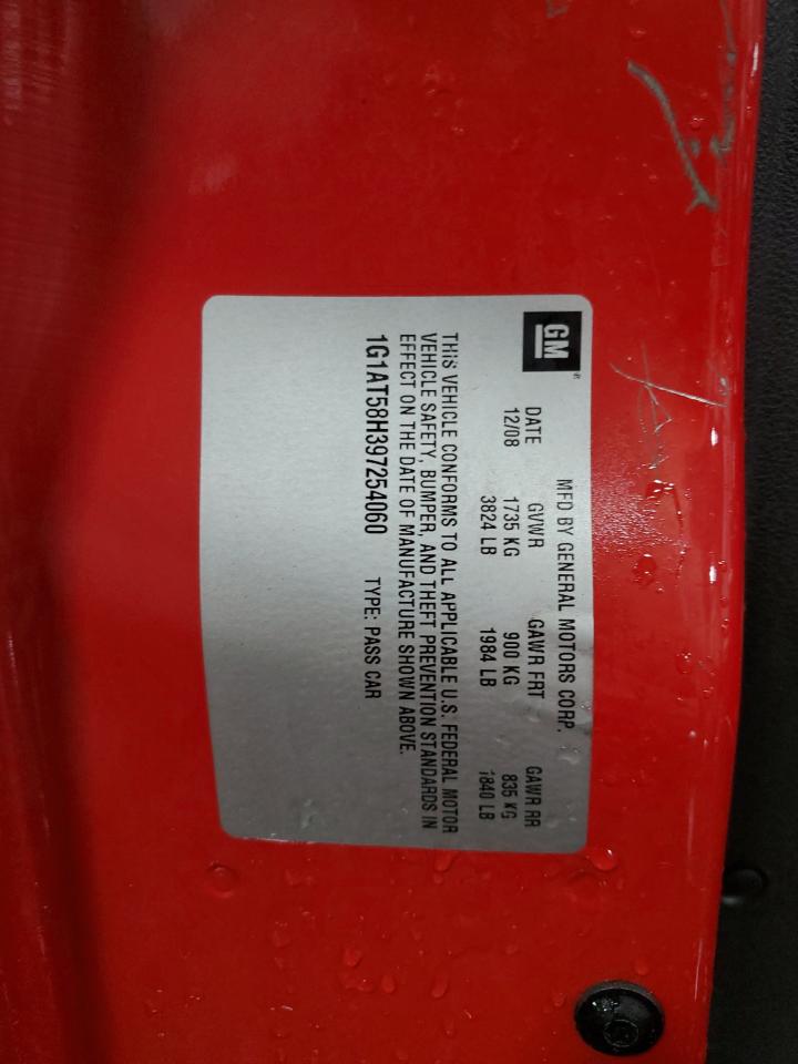 1G1AT58H397254060 2009 Chevrolet Cobalt Lt