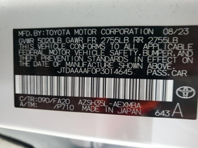 2023 Toyota Crown Xle VIN: JTDAAAAF0P3014645 Lot: 58150184