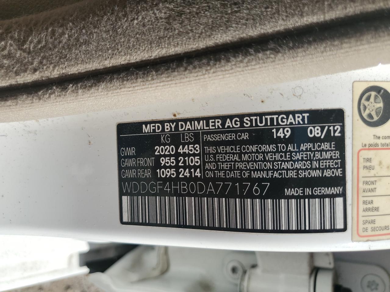 WDDGF4HB0DA771767 2013 Mercedes-Benz C 250