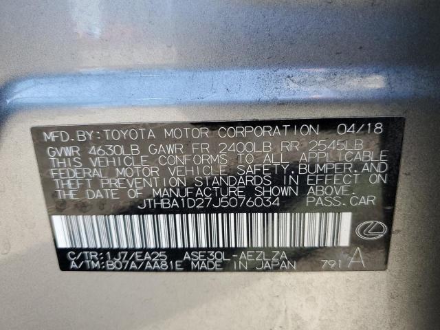 2018 Lexus Is 300 VIN: JTHBA1D27J5076034 Lot: 57754784