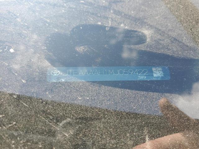 2021 Toyota Venza Le VIN: JTEAAAAH1MJ059422 Lot: 59589344