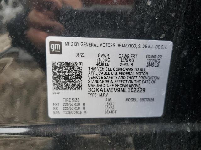 2022 GMC Terrain Slt VIN: 3GKALVEV9NL102229 Lot: 57332894