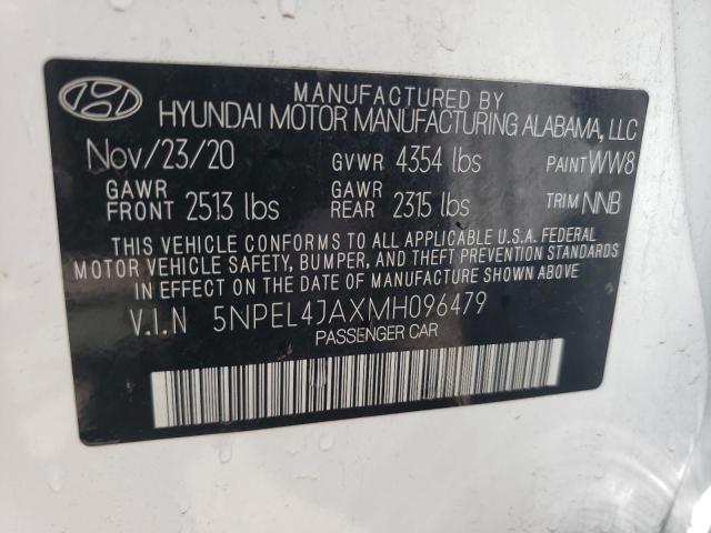 2021 Hyundai Sonata Sel VIN: 5NPEL4JAXMH096479 Lot: 60479784