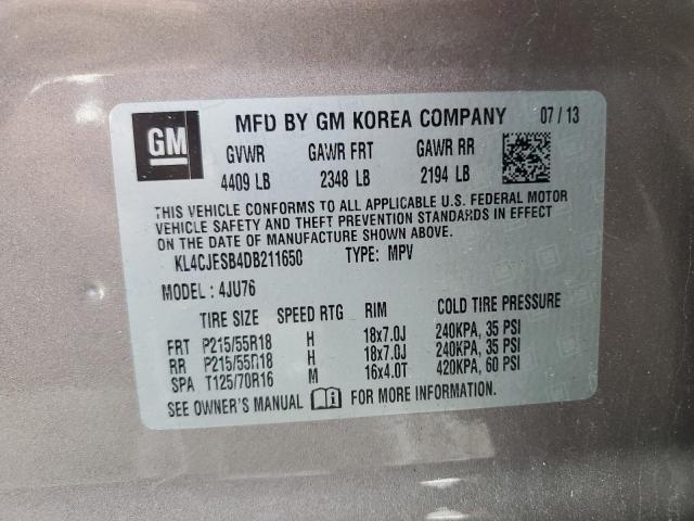 2013 Buick Encore VIN: KL4CJESB4DB211650 Lot: 58141784