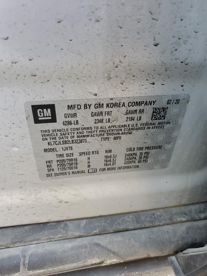 KL7CJLSB2LB323871 2020 Chevrolet Trax 1Lt