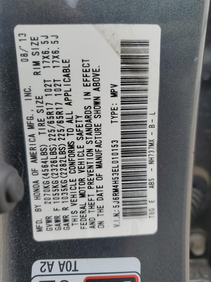 5J6RM4H53EL010153 2014 Honda Cr-V Ex