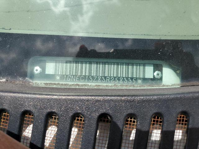 2003 Chevrolet Tahoe C1500 VIN: 1GNEC13Z83R258335 Lot: 57262624