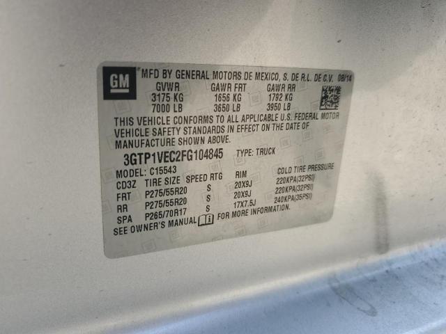 2015 GMC Sierra C1500 Slt VIN: 3GTP1VEC2FG104845 Lot: 58113814