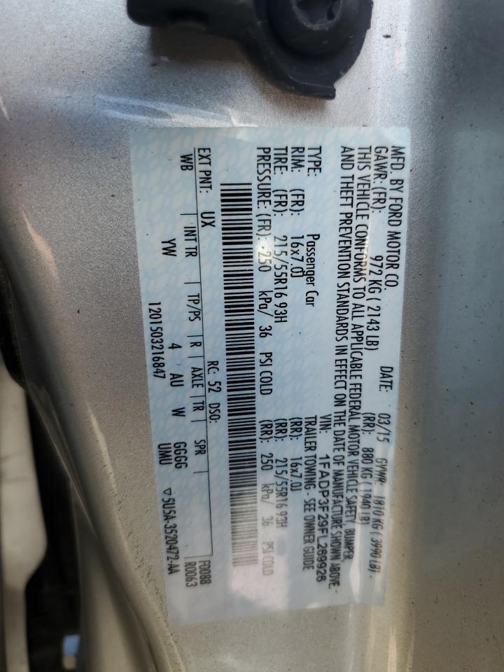 1FADP3F29FL269926 2015 Ford Focus Se