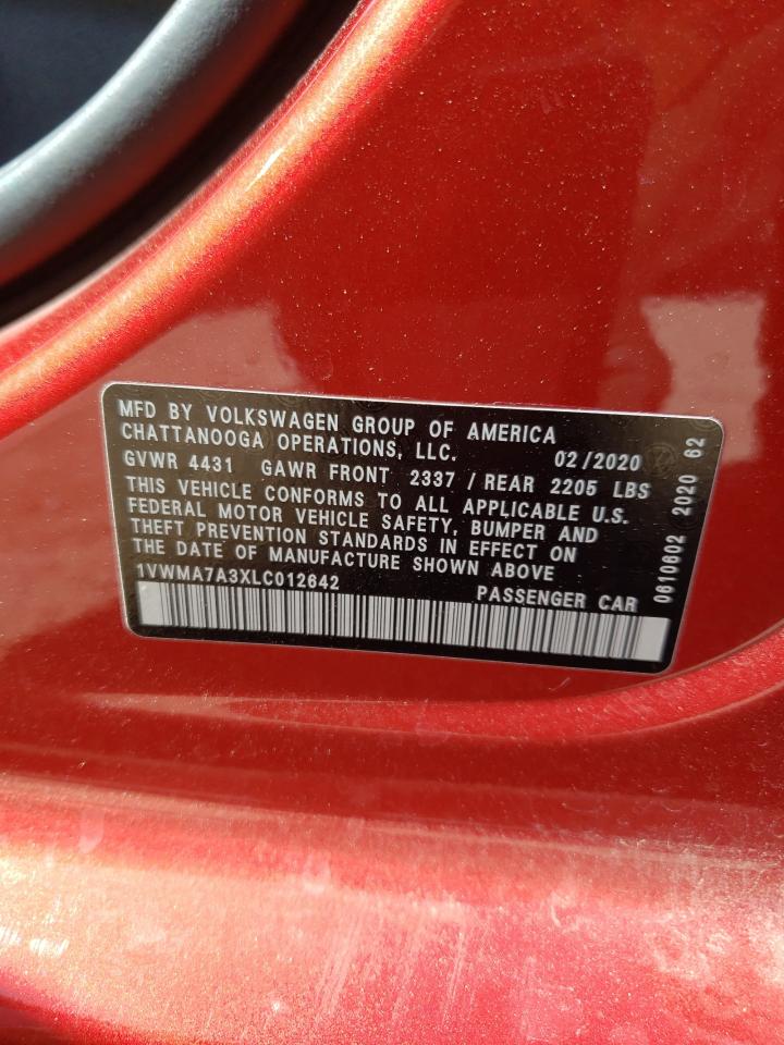 1VWMA7A3XLC012642 2020 Volkswagen Passat R-Line
