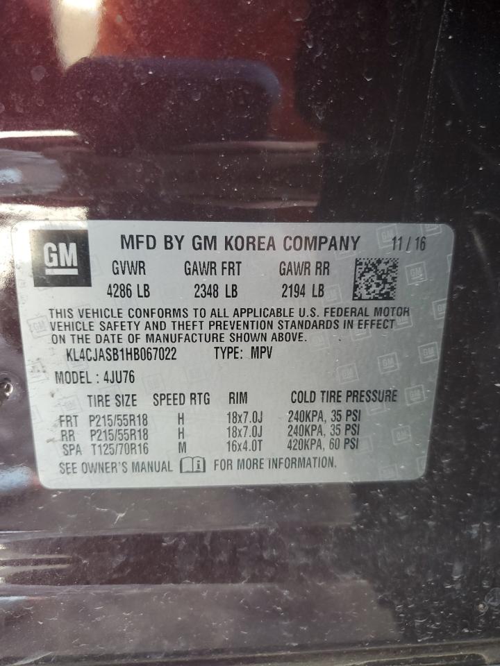 KL4CJASB1HB067022 2017 Buick Encore Preferred