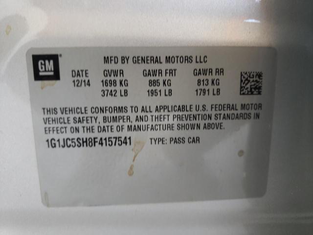 2015 CHEVROLET SONIC LT - 1G1JC5SH8F4157541