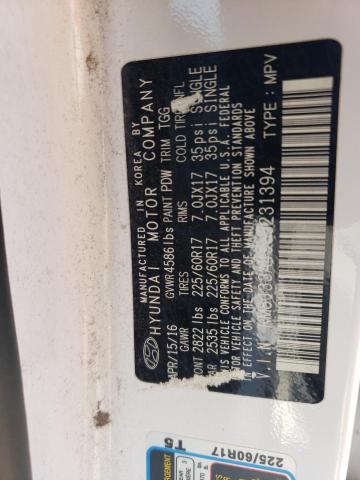 2016 Hyundai Tucson Limited VIN: KM8J33A49GU231394 Lot: 59116904