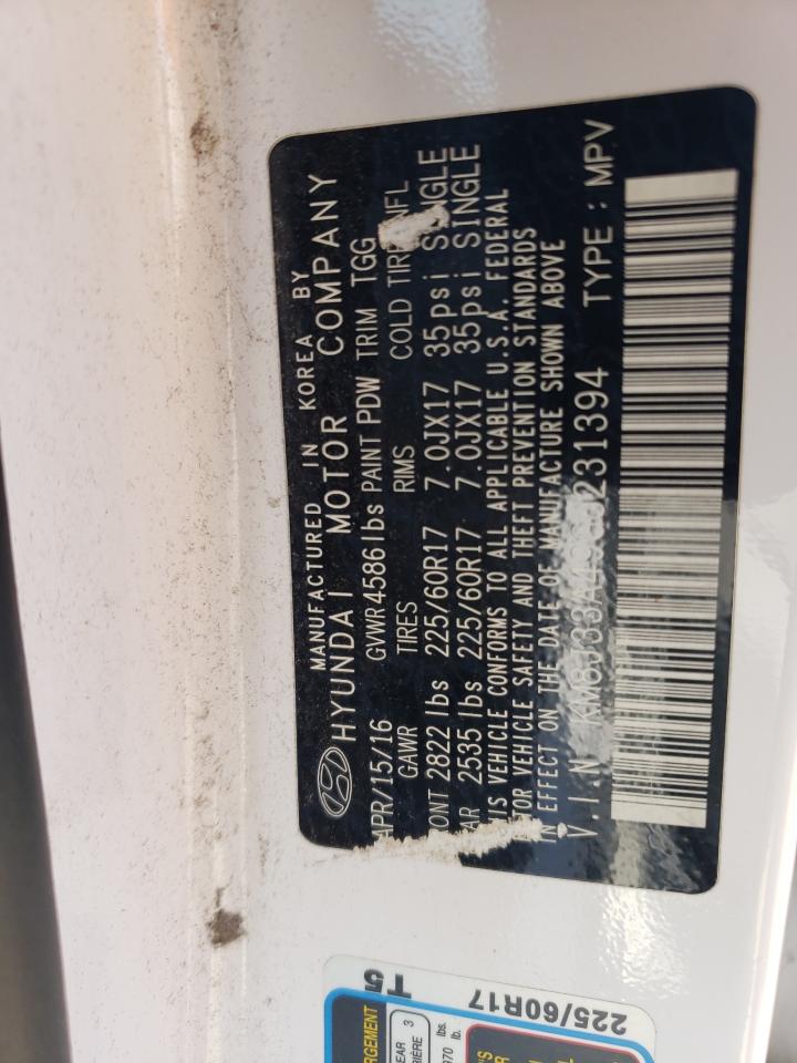 KM8J33A49GU231394 2016 Hyundai Tucson Limited