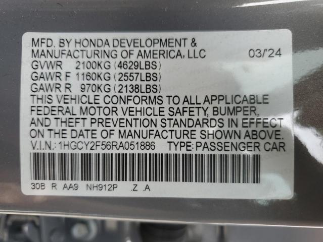 1HGCY2F56RA051886 2024 Honda Accord Hybrid Sport