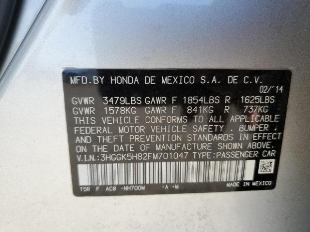 2015 Honda Fit Ex VIN: 3HGGK5H82FM701047 Lot: 58443424