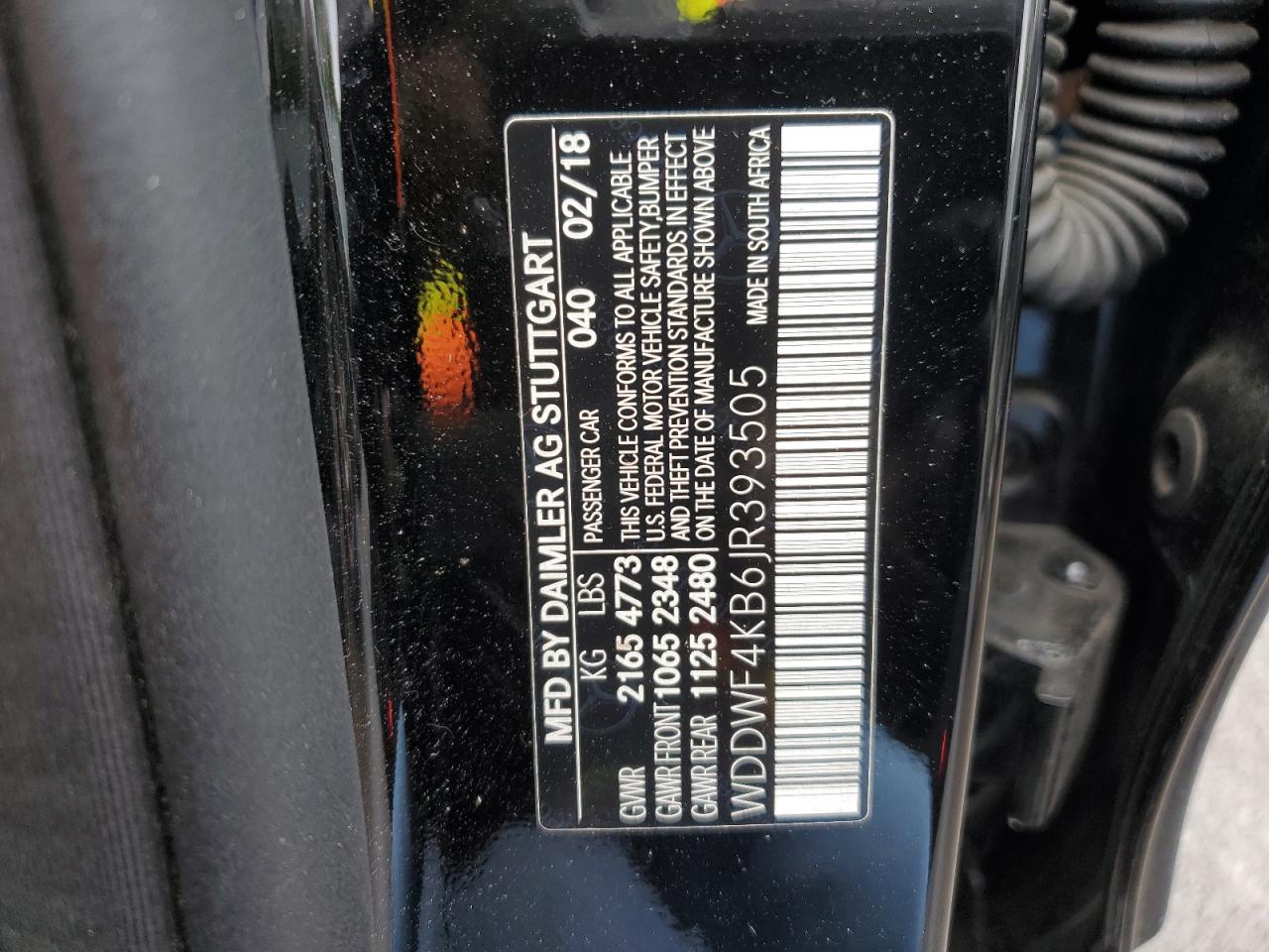 WDDWF4KB6JR393505 2018 Mercedes-Benz C 300 4Matic