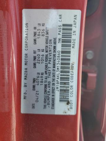 2021 Mazda 3 Select VIN: JM1BPAKL3M1340860 Lot: 58700564