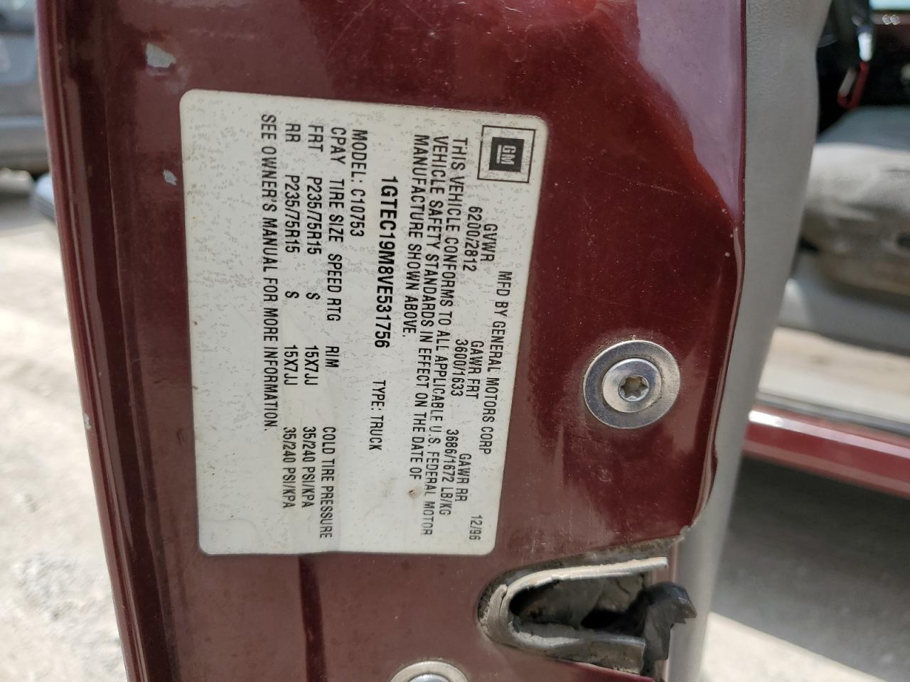 1GTEC19M8VE531756 1997 GMC Sierra C1500