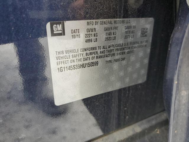 2017 Chevrolet Impala Premier VIN: 1G1145S39HU150599 Lot: 57735964