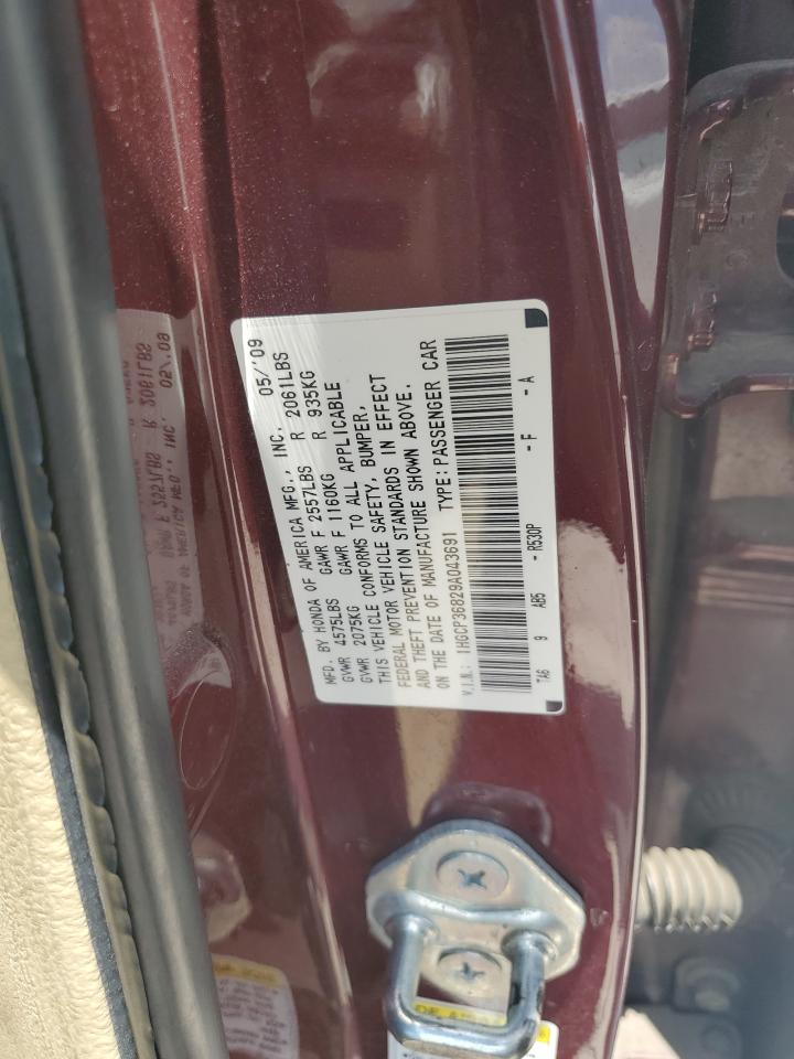 1HGCP36829A043691 2009 Honda Accord Exl