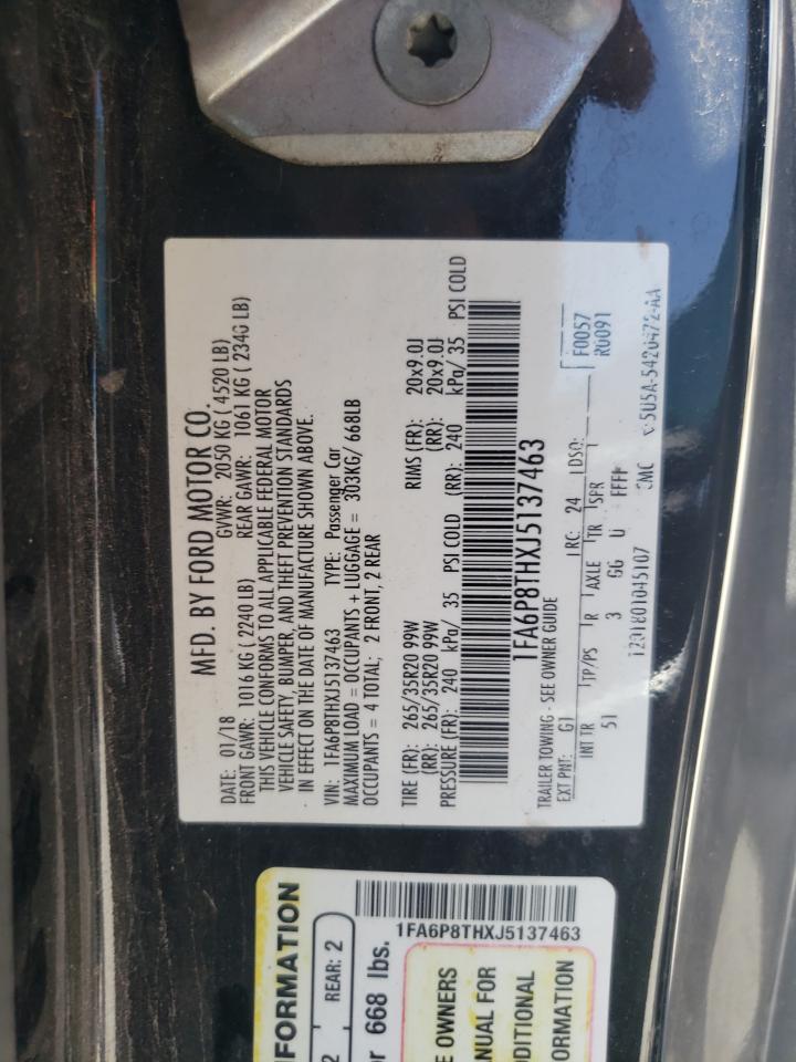 1FA6P8THXJ5137463 2018 Ford Mustang