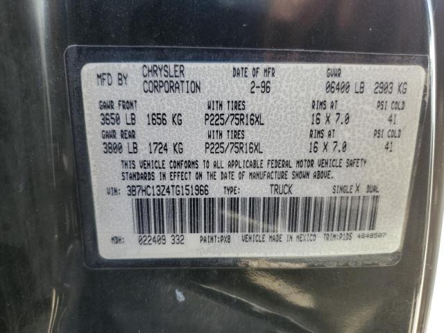 1996 Dodge Ram 1500 VIN: 3B7HC13Z4TG151966 Lot: 58282444