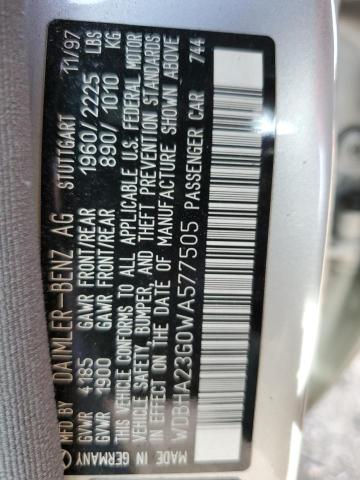 1998 Mercedes-Benz C 230 VIN: WDBHA23G0WA577505 Lot: 57026964