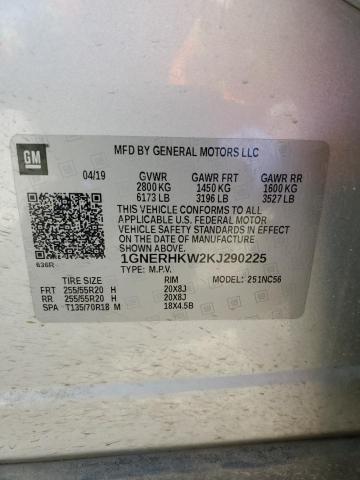 2019 Chevrolet Traverse Lt VIN: 1GNERHKW2KJ290225 Lot: 57712184