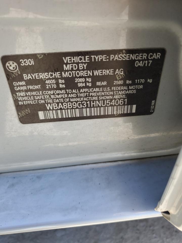 WBA8B9G31HNU54061 2017 BMW 330 I