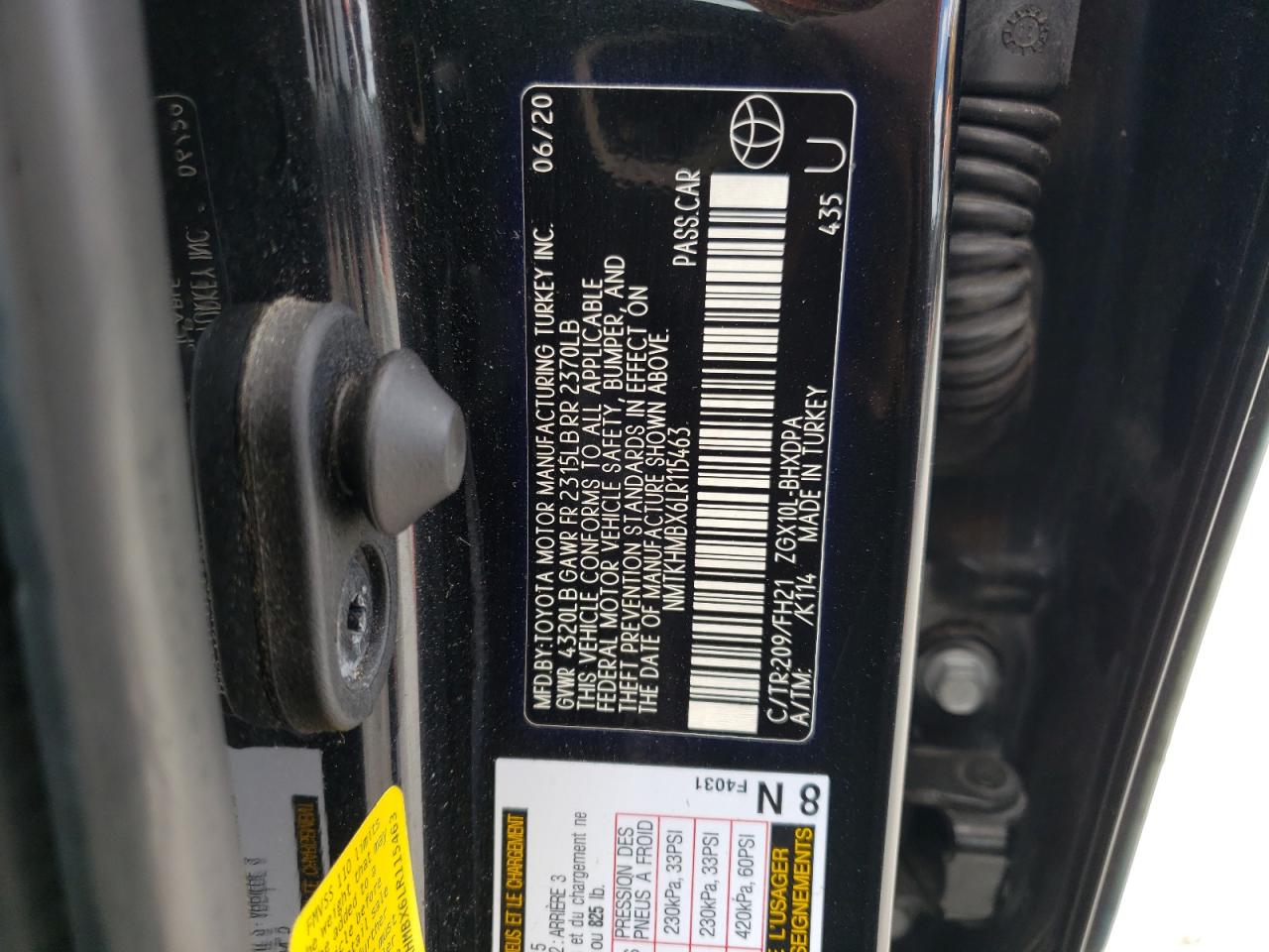 NMTKHMBX6LR115463 2020 Toyota C-Hr Xle