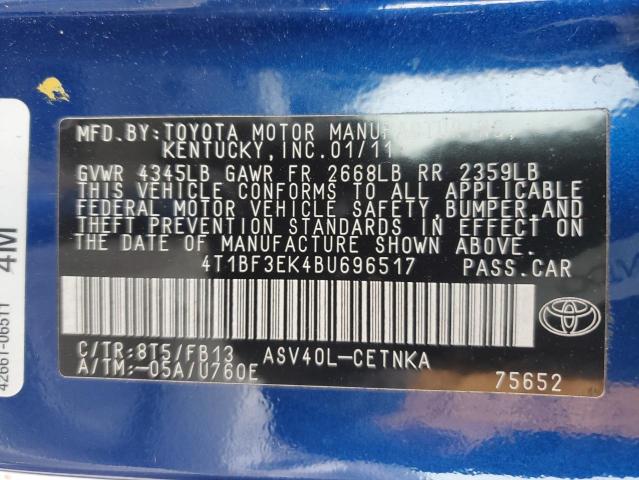 4T1BF3EK4BU696517 2011 Toyota Camry Base