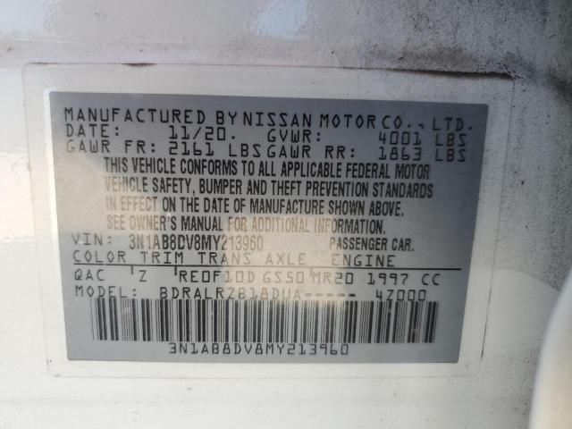 2021 Nissan Sentra Sr VIN: 3N1AB8DV8MY213960 Lot: 58128704