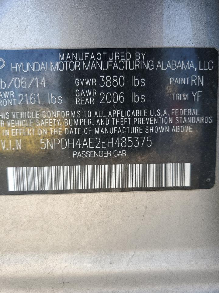 5NPDH4AE2EH485375 2014 Hyundai Elantra Se