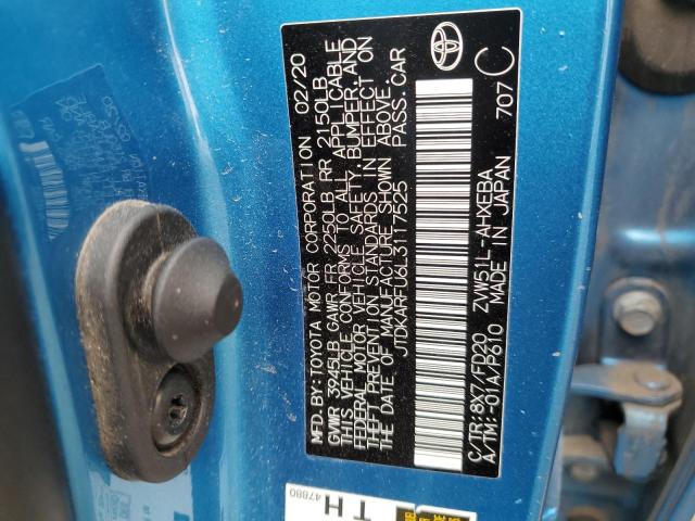 2020 TOYOTA PRIUS L - JTDKARFU6L3117525