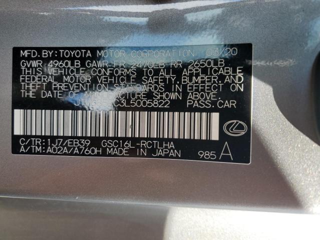 2020 Lexus Rc 300 F-Sport VIN: JTHG85EC3L5005822 Lot: 57486164