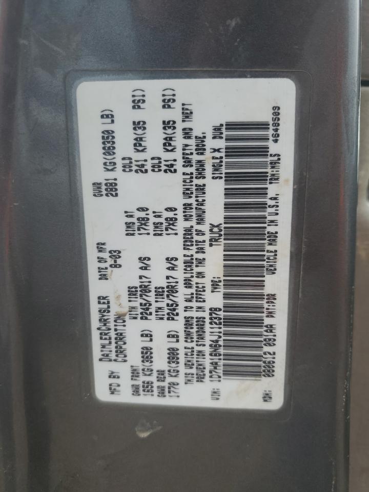 1D7HA16N64J112378 2004 Dodge Ram 1500 St