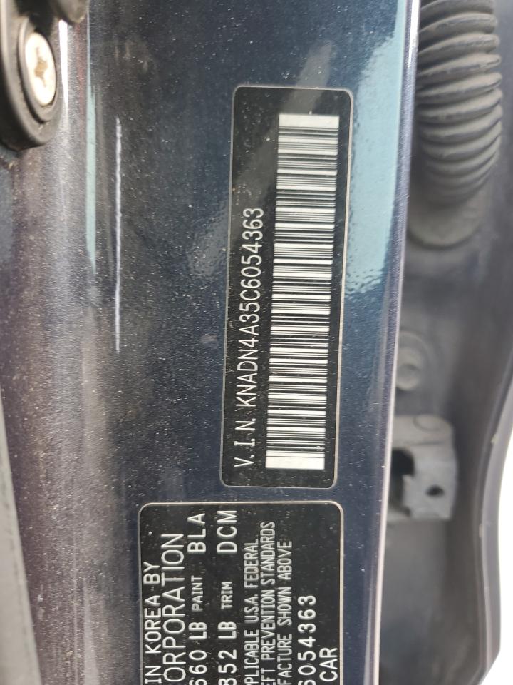 KNADN4A35C6054363 2012 Kia Rio Ex