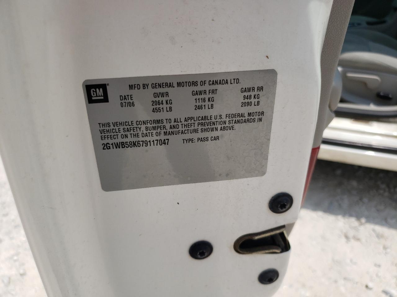 2G1WB58K679117047 2007 Chevrolet Impala Ls