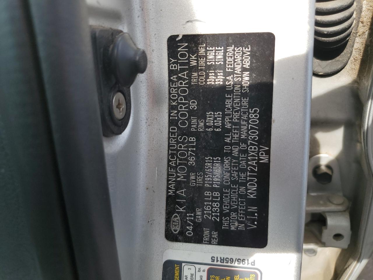 KNDJT2A1XB7307085 2011 Kia Soul